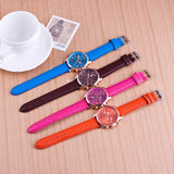 Leather woman watch