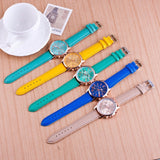 Leather woman watch