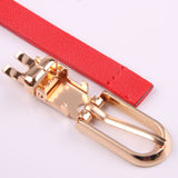 Faux Leather Belts Candy Color Thin Skinny