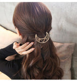 Geometric Alloy Hairband Moon Circle