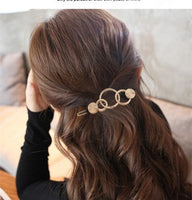 Geometric Alloy Hairband Moon Circle