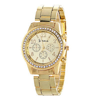 Faux Chronograph Crystals Watch women with Bangles