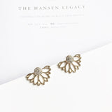 Drop Earrings Crystal Flower