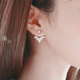 Drop Earrings Crystal Flower