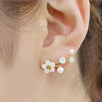 Drop Earrings Crystal Flower