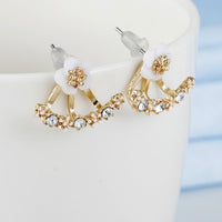 Drop Earrings Crystal Flower