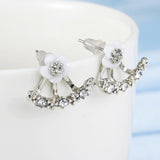 Drop Earrings Crystal Flower