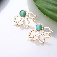 Drop Earrings Crystal Flower