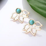 Drop Earrings Crystal Flower