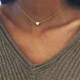 Tiny Heart Necklace for Women SHORT Chain