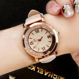 Watch Rhinestone Leather Bracelet Women