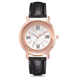 Watch Rhinestone Leather Bracelet Women