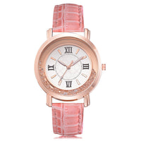 Watch Rhinestone Leather Bracelet Women