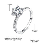 Engagement Ring  Design AAA White Cubic Zircon