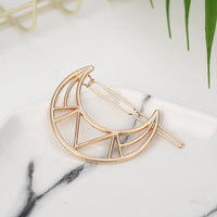 Geometric Alloy Hairband Moon Circle