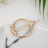 Geometric Alloy Hairband Moon Circle