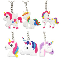 Cartoon Keychain PVC Rubber Unicorn