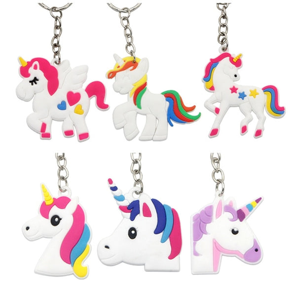 Cartoon Keychain PVC Rubber Unicorn