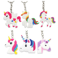 Cartoon Keychain PVC Rubber Unicorn