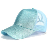 Glitter Ponytail Baseball Cap women