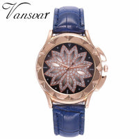 Flower Rhinestone Watch