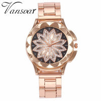 Flower Rhinestone Watch