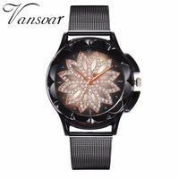 Flower Rhinestone Watch