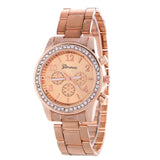 Faux Chronograph Crystals Watch women with Bangles