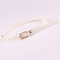 Faux Leather Belts Candy Color Thin Skinny