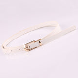 Faux Leather Belts Candy Color Thin Skinny