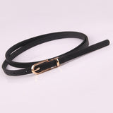 Faux Leather Belts Candy Color Thin Skinny