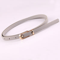 Faux Leather Belts Candy Color Thin Skinny