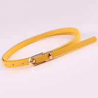 Faux Leather Belts Candy Color Thin Skinny