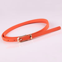 Faux Leather Belts Candy Color Thin Skinny