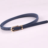 Faux Leather Belts Candy Color Thin Skinny