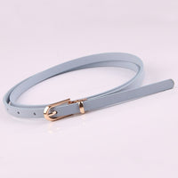 Faux Leather Belts Candy Color Thin Skinny