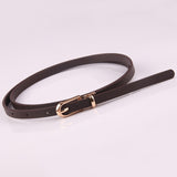 Faux Leather Belts Candy Color Thin Skinny