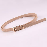 Faux Leather Belts Candy Color Thin Skinny