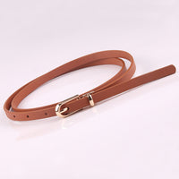 Faux Leather Belts Candy Color Thin Skinny