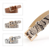 Leather Snake Waist Belt Women