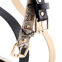 Leather Snake Waist Belt Women