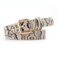 Leather Snake Waist Belt Women