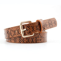 Leather Snake Waist Belt Women