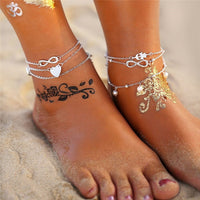 Bohemian Starfish Stone Anklets Set