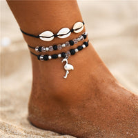 Bohemian Starfish Stone Anklets Set