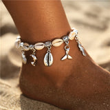 Bohemian Starfish Stone Anklets Set