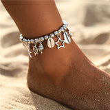 Bohemian Starfish Stone Anklets Set