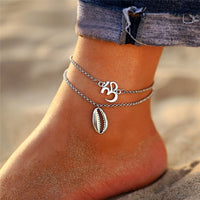 Bohemian Starfish Stone Anklets Set