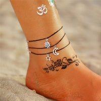 Bohemian Starfish Stone Anklets Set