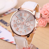 Leather woman watch